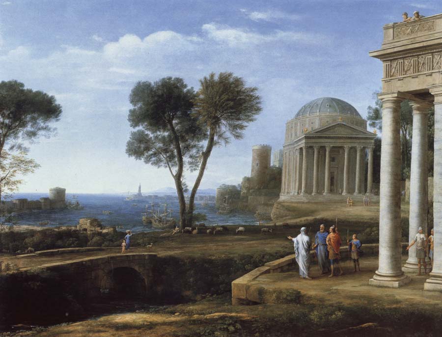 Claude Lorrain Landscape with Aeneas at Delos